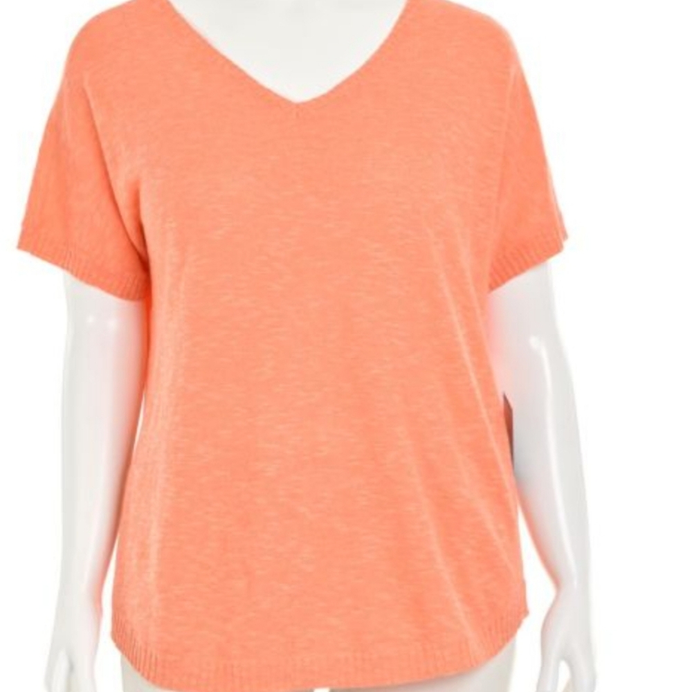 Eileen Fisher 56% linen top womans size small